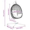 vidaXL Hangende ei-stoel Koffiebruin 104 x 100 x 191 cm poly rattan