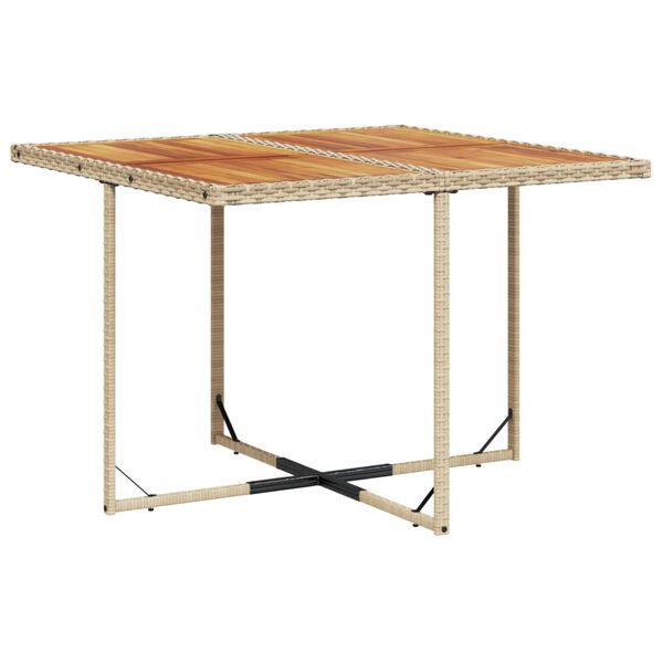 vidaXL 5-delige Tuinset met kussens poly rattan beige