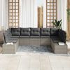 vidaXL Tuin Sofa Set met kussen 9 pcs Lichtgrijs poly rattan