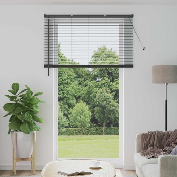 vidaXL Venetiaanse Blind Zilvergrijs 213 x 150 cm PVC