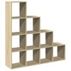 vidaXL Kamerscherm / boekenkast 131,5x29x131,5 cm hout sonoma eiken
