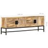 vidaXL Tv-meubel 140x30x50 cm massief mangohout