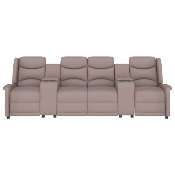 vidaXL Massagestoel 4-zits verstelbaar met bekerhouder taupe