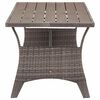 vidaXL Tuintafel 120x70x66 cm poly rattan grijs