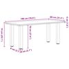 vidaXL Eettafel rechthoekig 180x80x74 cm massief eikenhout lichtbruin