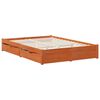 vidaXL Bedframe met lade Wasbruin 160 x 200 cm Massief Vurenhout