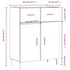 vidaXL Dressoir 69,5x34x90 cm bewerkt hout gerookt eikenkleurig