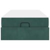 vidaXL Bedframe met matras met matras 2 pcs Groen Fluweel