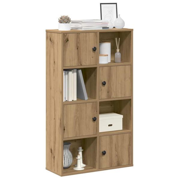vidaXL Boekenkast 60x24x101,5 cm bewerkt hout artisanaal eikenkleurig