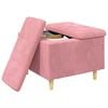 vidaXL Knopkruk met kussen Roze 60 x 60 x 45 cm Fluweel