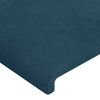 vidaXL Hoofdbord met randen 183x16x78/88 cm fluweel donkerblauw