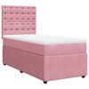 vidaXL Boxspring met matras fluweel roze 90x190 cm