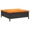 vidaXL Tuintafel 70x70x25 cm poly rattan en acaciahout zwart