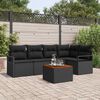 vidaXL Tuin Sofa Set 6 pcs Zwart