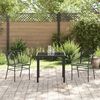 vidaXL Tuin eettafelset 3 pcs Zwart poly rattan