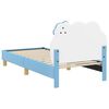 vidaXL Bedframe voor kinderen met hoofdbord Blauw 80 x 160 cm PU