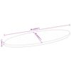 vidaXL Tafelblad ovaal 90x40x2,5 cm massief mangohout