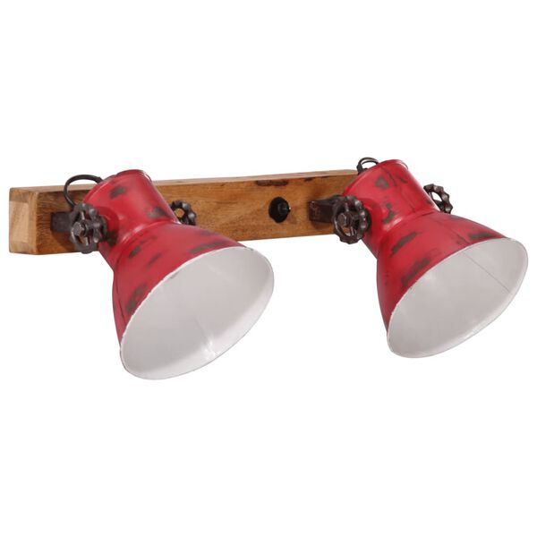 vidaXL Wandlamp 25 W E27 45x25 cm verweerd rood