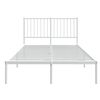 vidaXL Bedframe met hoofdbord metaal wit 120x190 cm