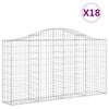 vidaXL Schanskorven 18 st gewelfd 200x30x100/120 cm ijzer