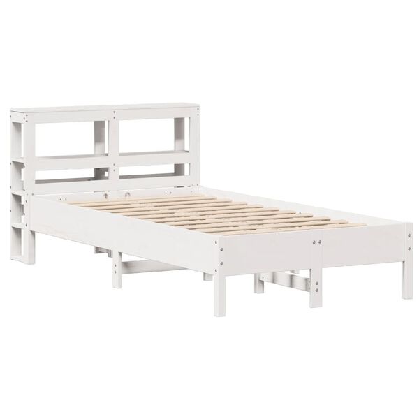 vidaXL Bedframe zonder matras massief grenenhout wit 120x200 cm