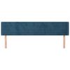 vidaXL Hoofdbord met randen 183x16x78/88 cm fluweel donkerblauw