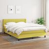 vidaXL Boxspring met matras stof groen 140x190 cm