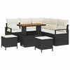 vidaXL Tuin Sofa Set 8 st 7-Aantal zitplaatsen Zwart en Cr&egrave;me