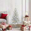 vidaXL Kerstboom met 150 LED met standaard Zilver 120 cm PET