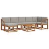 vidaXL Buiten bankenset met kussen 8 pcs Natuurlijk en Lichtgrijs