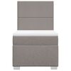vidaXL Boxspring met matras stof taupe 80x200 cm
