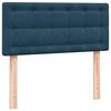 vidaXL Boxspring met matras fluweel donkerblauw 80x220 cm
