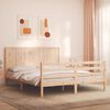 vidaXL Bedframe met hoofdbord massief hout