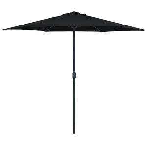 vidaXL Parasol met aluminium paal 270x246 cm zwart