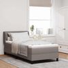 vidaXL Boxspringbed met matras met hoofdeinde Taupe 90 x 200 cm Stof