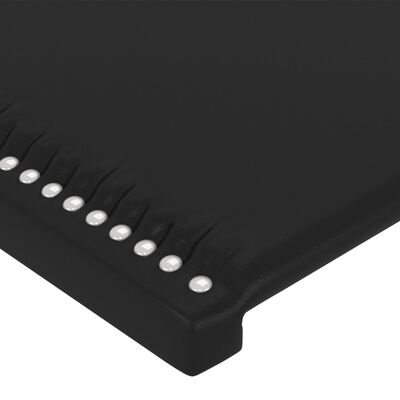 vidaXL Hoofdbord LED 163x16x78/88 cm kunstleer zwart