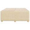 vidaXL Bedframe zonder matras 120x200 cm stof cr&egrave;mekleurig