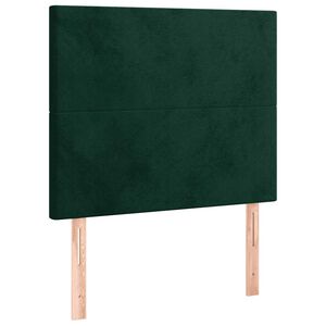 vidaXL Hoofdbord donkergroen 80x5x118/128 cm fluweel