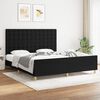 vidaXL Bedframe met hoofdeinde stof zwart 180x200 cm