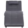 vidaXL Massage chaise longue met kussen kunstleer grijs