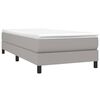 vidaXL Boxspring met matras stof lichtgrijs 90x190 cm