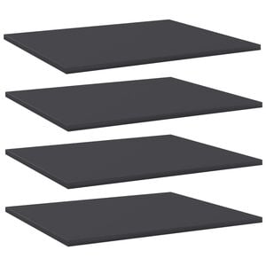 vidaXL Wandschappen 4 st 60x50x1,5 cm spaanplaat grijs