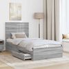 vidaXL Bedframe met hoofdeinde Grijs Sonoma 90 x 190 cm Bewerkt hout