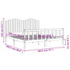 vidaXL Bedframe met hoofdbord massief hout 180x200 cm