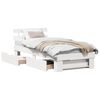 vidaXL Bedframe met hoofdeinde Wit 90 x 190 cm Massief grenenhout