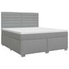 vidaXL Boxspringbed met matras Lichtgrijs 140 x 190 cm Stof