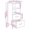 vidaXL Dressoir met lade Oud hout 34 x 34.5 x 90 cm Bewerkt hout