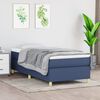 vidaXL Boxspring met matras stof blauw 100x200 cm