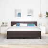 vidaXL Boxspringbed met matras Donkerbruin 180 x 200 cm Stof