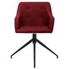 vidaXL Eetkamerstoelen draaibaar 4 st stof wijnrood
